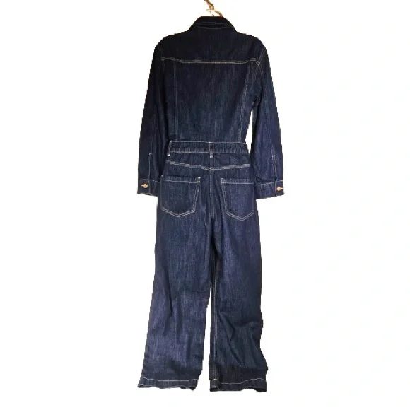 Zara Dark Blue Denim Jumpsuit - Picture 4 of 5